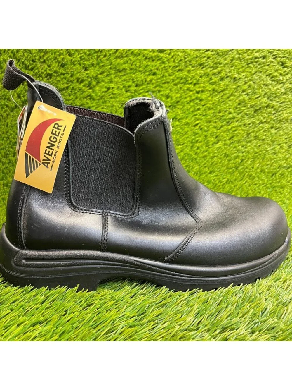 Avenger Foreman Mens Size 10.5E Black Composite Safety Toe Chelsea Work Boots